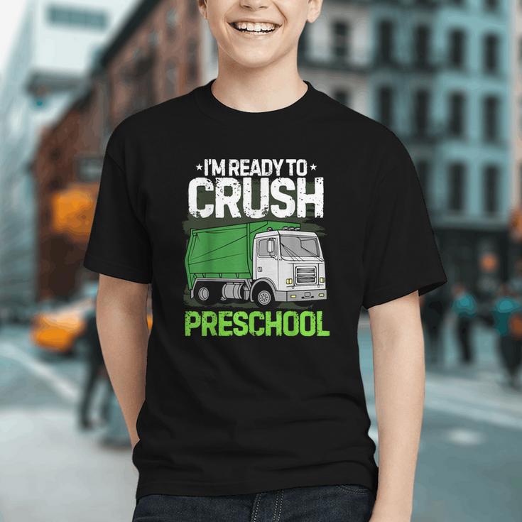 Back To School First Day Of Preschool Garbage Truck Boys Graphic Youth Back To School First Day Of Preschool Garbage Truck Boys Graphic Youth