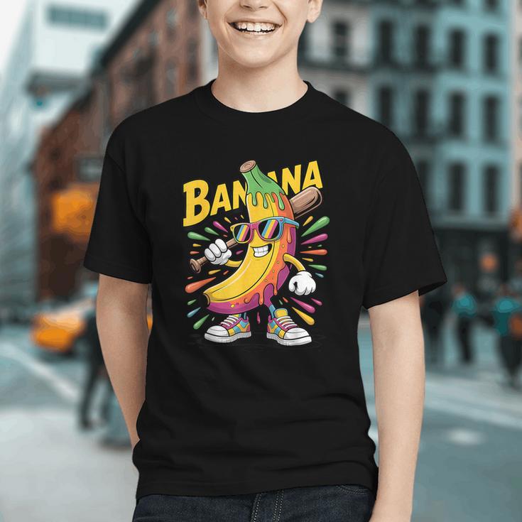 Banana Baseball Cartoon Cool Sports Kids Teens Graphic Youth Banana Baseball Cartoon Cool Sports Kids Teens Graphic Youth