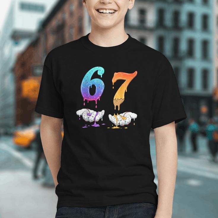 Baseball 67 Ice Cream Drip Six Seven Boys Meme Graphic Youth