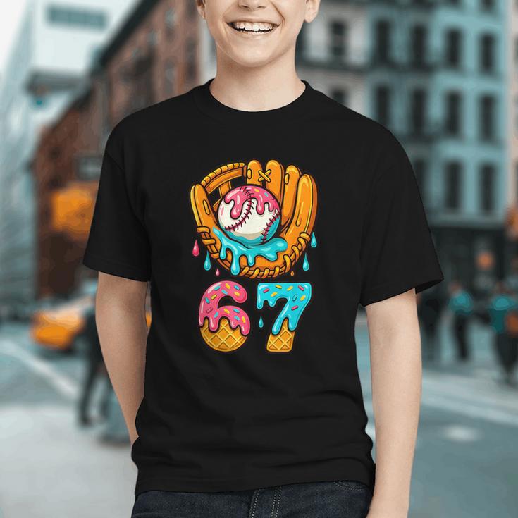 Baseball 67 Ice Cream Drip 67 Six Seven Meme 67th Birthday Graphic Youth Baseball 67 Ice Cream Drip 67 Six Seven Meme 67th Birthday Graphic Youth
