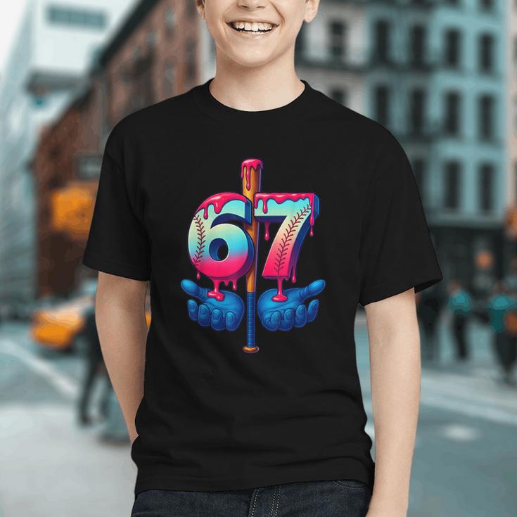 Baseball Bat Hands Drip 67 Six Seven Gen Alpha Slang Meme Graphic Youth