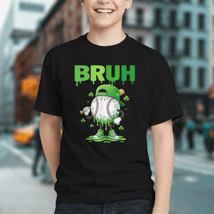 Baseball Bruh Drip Ice Cream Youth Boy St Patricks Day Graphic Youth