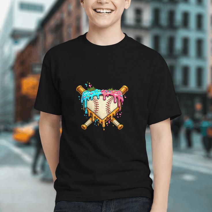 Baseball Drip For Boys Ice Cream Dripping Baseball Sport Graphic Youth Baseball Drip For Boys Ice Cream Dripping Baseball Sport Graphic Youth