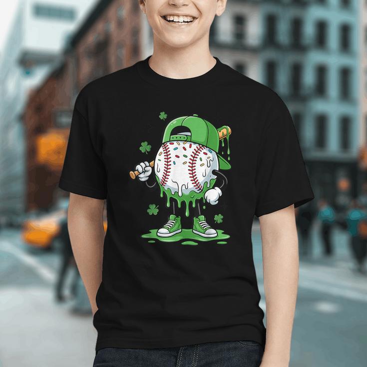 Baseball Drip For Boys Ice Cream Drip Baseball Player Graphic Youth