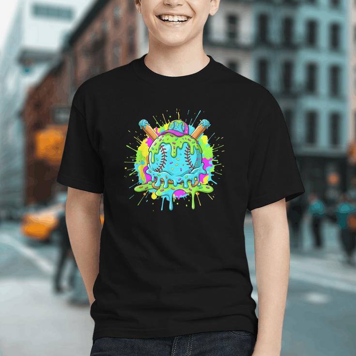 Baseball Drip For Boys Ice Cream Drip Youth Boys Baseball Graphic Youth