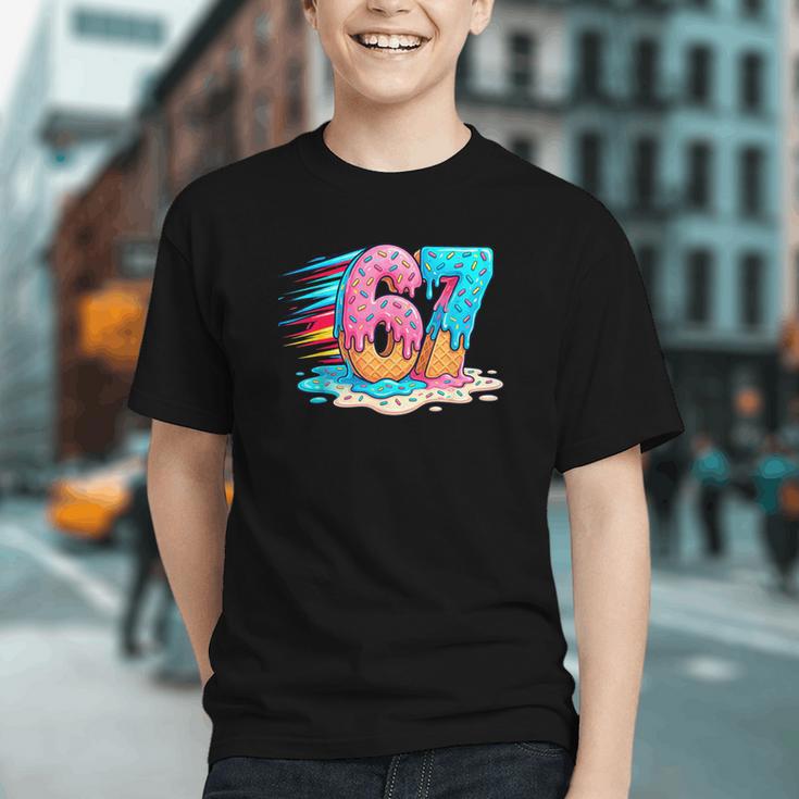 Baseball Drip Ice Cream 67 Graffiti Splash Melt Graphic Youth