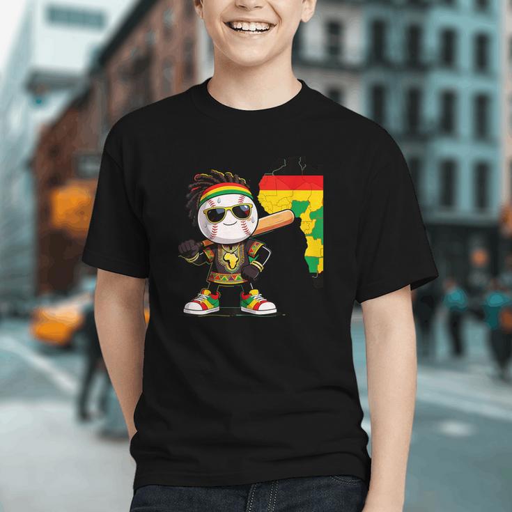 Baseball Drip Ice Cream Boys Youth Kids History Month Graphic Youth