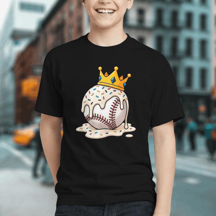Baseball Drip Ice Cream Crown Melt Graphic Graphic Youth