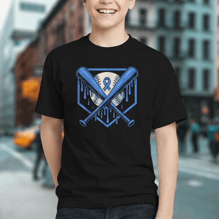 Baseball Drip Ice Cream Diabetes Awareness Ribbon Boys Girls Graphic Youth