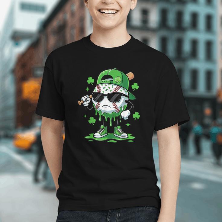 Baseball Drip Ice Cream Shamrock Kids Boy St Patrick’s Day Graphic Youth Baseball Drip Ice Cream Shamrock Kids Boy St Patrick’s Day Graphic Youth