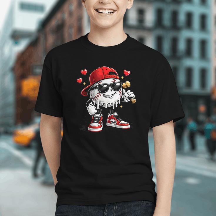 Baseball Drip Ice Cream Valentine’s Day Boys Kids Graphic Youth Baseball Drip Ice Cream Valentine’s Day Boys Kids Graphic Youth