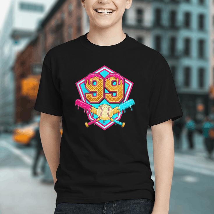 Baseball Drip Jersey Number 99 For Players & 99th Birthday Graphic Youth Baseball Drip Jersey Number 99 For Players & 99th Birthday Graphic Youth
