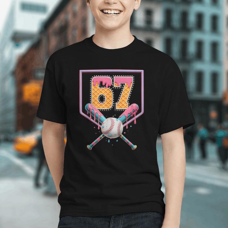 Baseball Drip Number 67 Fun Six Seven 6 7 Meme Graphic Youth Baseball Drip Number 67 Fun Six Seven 6 7 Meme Graphic Youth
