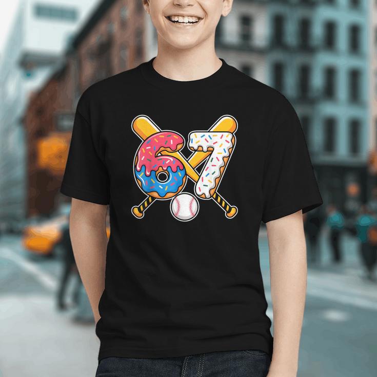 Baseball Drip Number 67 Player 67th Birthday Meme Graphic Youth