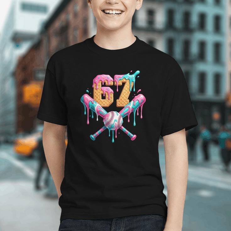 Baseball Drip Number 67 Player Graphic Youth