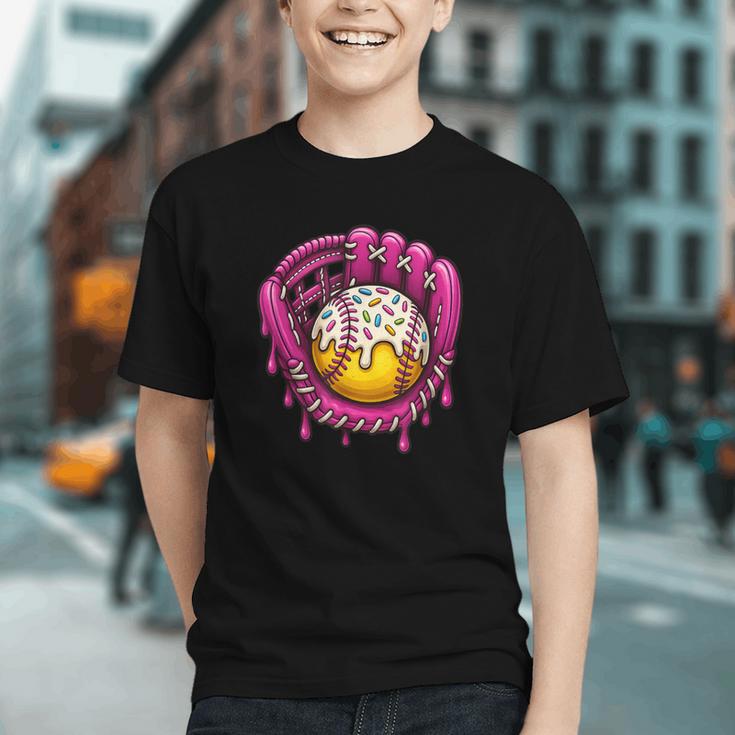 Baseball Drip Pink Glove Respect The Drip Youth Boys Girls Graphic Youth Baseball Drip Pink Glove Respect The Drip Youth Boys Girls Graphic Youth