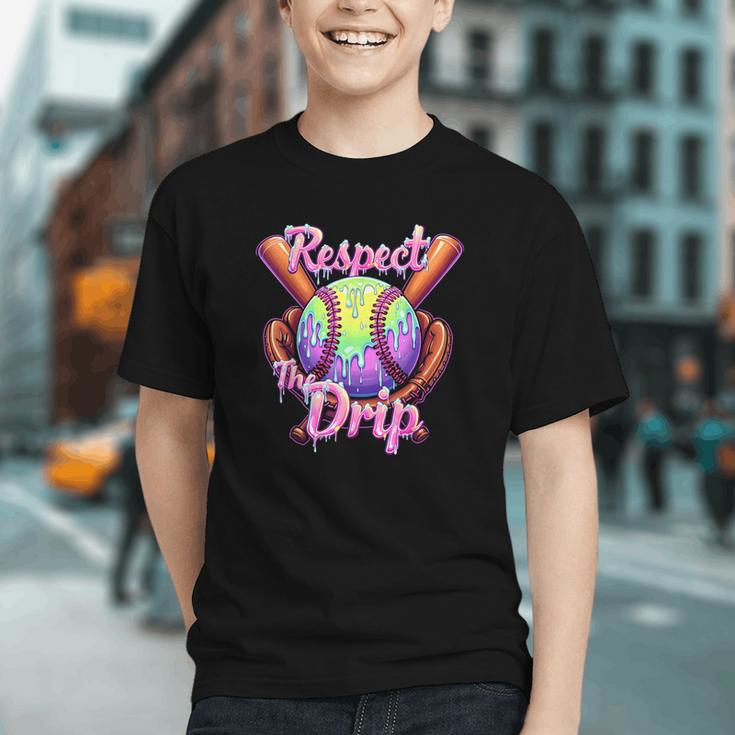 Baseball Drip Respect The Drip Purple Ice Cream Sprinkles Graphic Youth Baseball Drip Respect The Drip Purple Ice Cream Sprinkles Graphic Youth