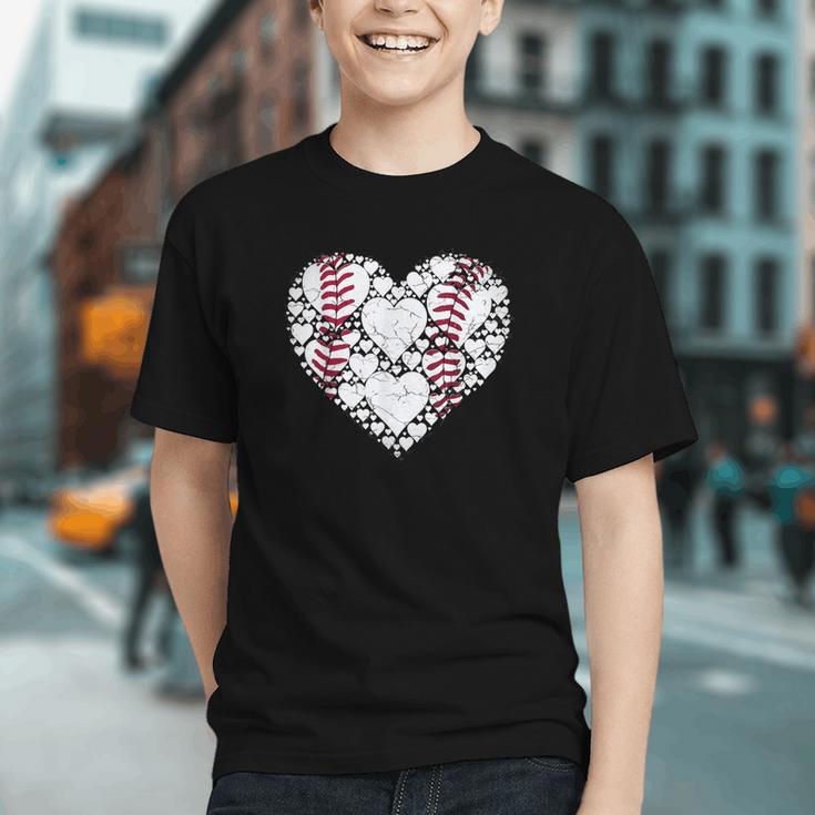 Baseball Heart Love Game Sports Fan Game Day Graphic Youth