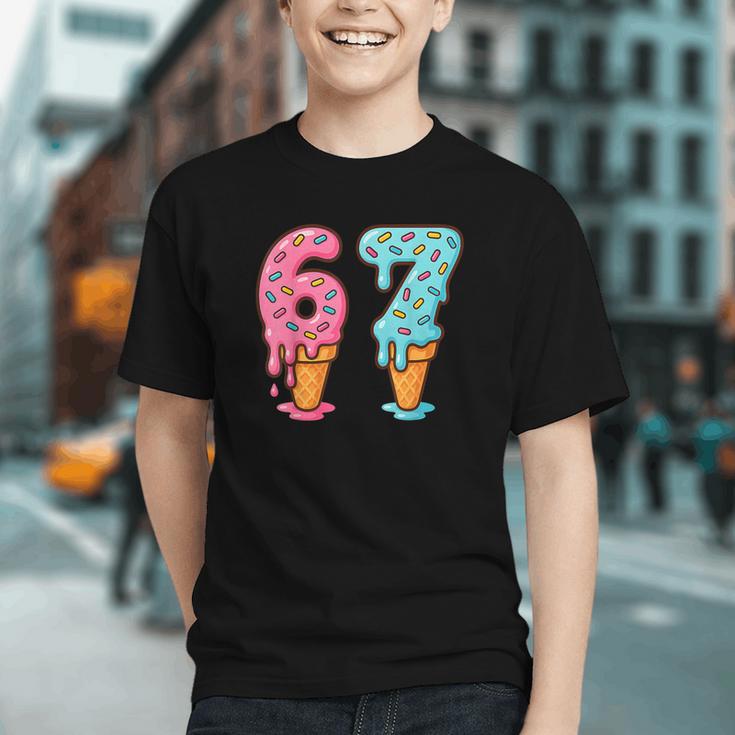 Baseball Ice Cream Drip 6 7 Kids 67 Birthday Graphic Youth