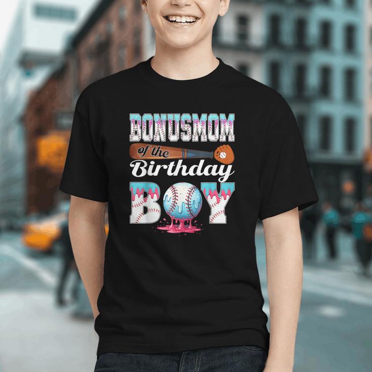 Baseball Ice Cream Drip Bonus Mom Of The Birthday Boy Graphic Youth
