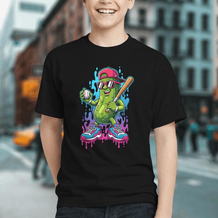 Baseball Ice Cream Drip Boys And Girls Batter Game Day Graphic Youth Baseball Ice Cream Drip Boys And Girls Batter Game Day Graphic Youth