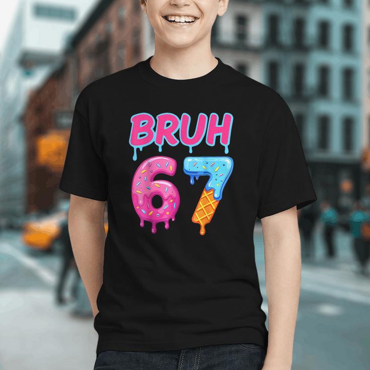 Baseball Ice Cream Drip Number 67 Player Or 67th Birthday Graphic Youth Baseball Ice Cream Drip Number 67 Player Or 67th Birthday Graphic Youth
