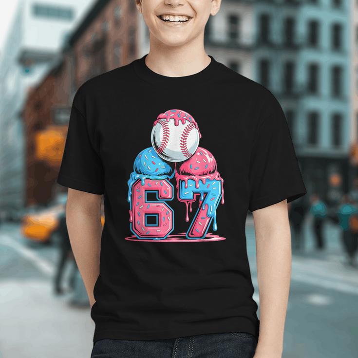 Baseball Ice Cream Drip Six Seven Gen Alpha Meme 67 Graphic Youth Baseball Ice Cream Drip Six Seven Gen Alpha Meme 67 Graphic Youth