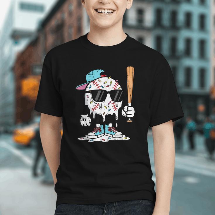 Baseball Ice Cream Drip Sports Boys Kids Youth Men Graphic Youth Baseball Ice Cream Drip Sports Boys Kids Youth Men Graphic Youth