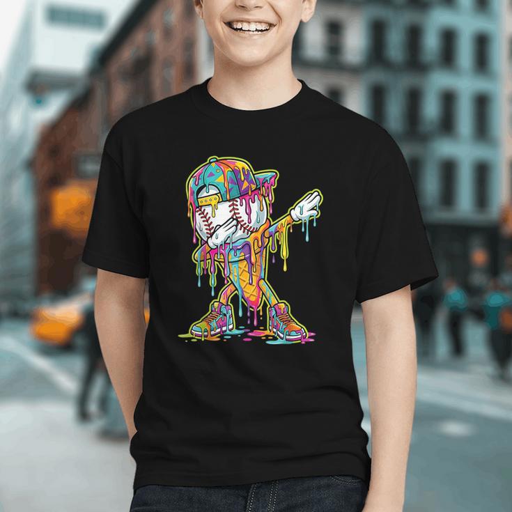 Baseball Ice Cream Dripping Dabbing Baseball Drip Graphic Youth