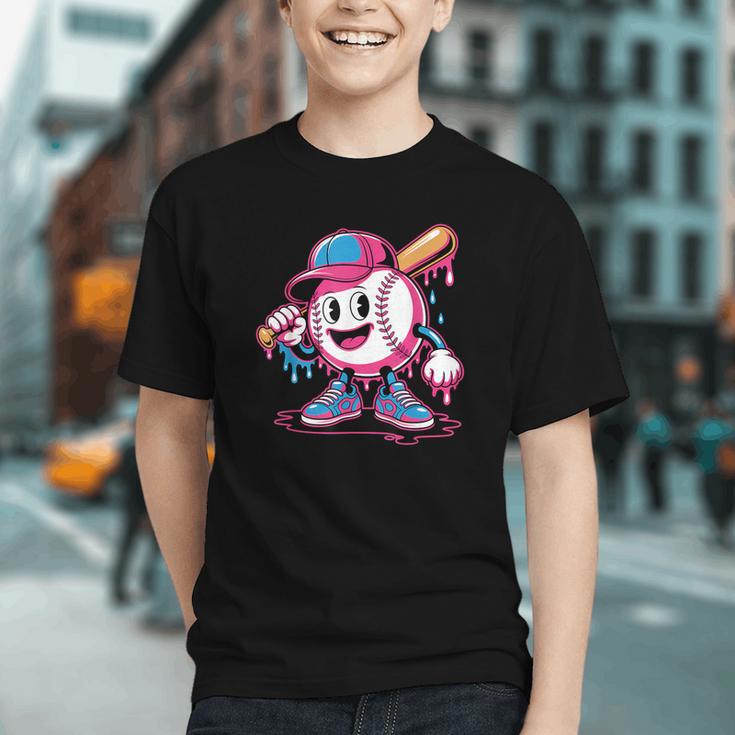 Baseball Ice Cream Shirt Cool Baseball Drip For Boys Graphic Youth Baseball Ice Cream Shirt Cool Baseball Drip For Boys Graphic Youth