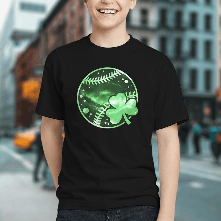 Baseball Irish Shamrock Lucky Clover St Patricks Day Boys Graphic Youth