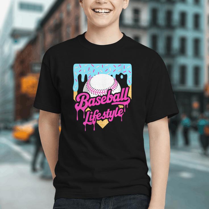 Baseball Life Lifestyle Home Plate Ice Cream Drip Men Boys Graphic Youth Baseball Life Lifestyle Home Plate Ice Cream Drip Men Boys Graphic Youth
