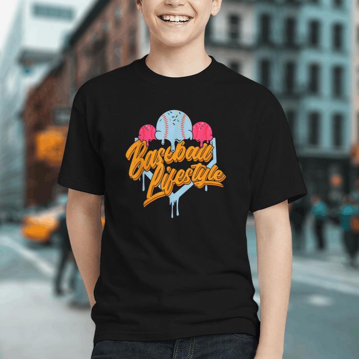 Baseball Lifestyle Home Plate Ice Cream Drip Men Boys Kids Graphic Youth Baseball Lifestyle Home Plate Ice Cream Drip Men Boys Kids Graphic Youth