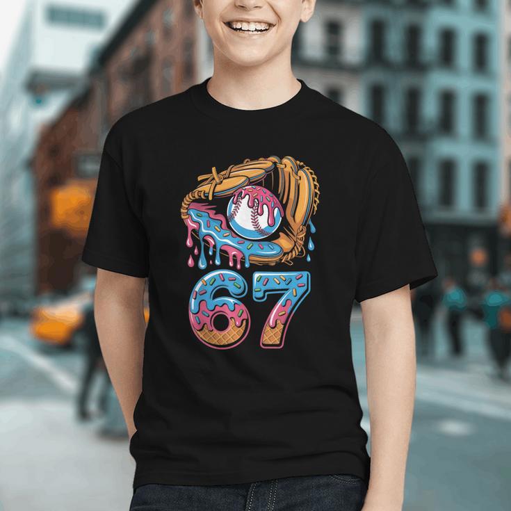 Baseball Player 67 Number 67th Sports Ice Cream Drip Graphic Youth Baseball Player 67 Number 67th Sports Ice Cream Drip Graphic Youth