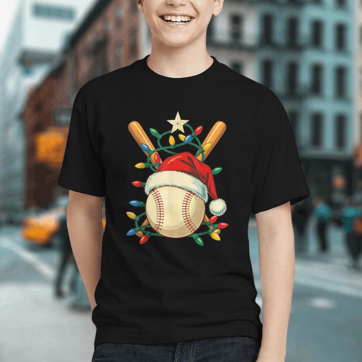 Baseball Santa Christmas Ball Baseball Lover Player Boys Graphic Youth