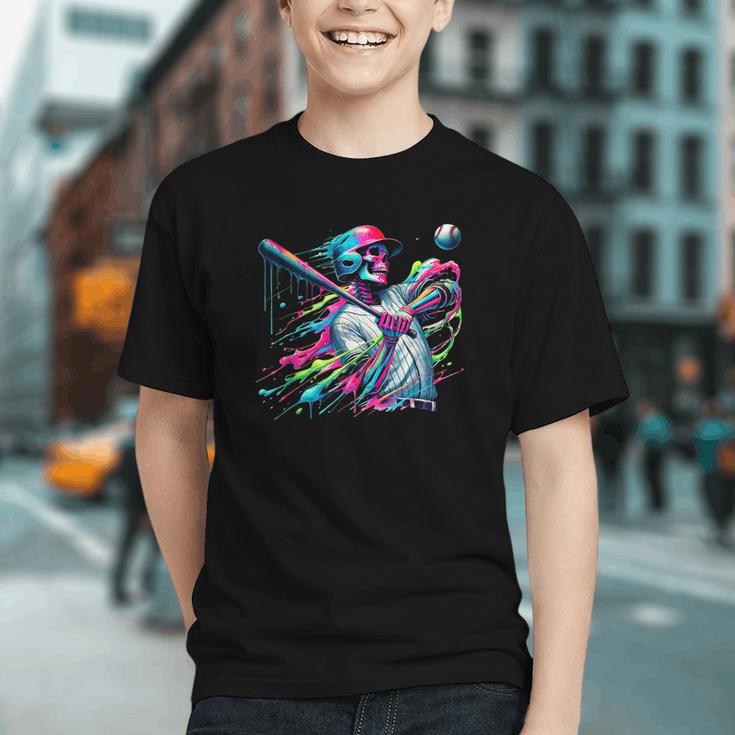 Baseball Skeleton Ice Cream Drip Baseball Boys Youth Graphic Youth Baseball Skeleton Ice Cream Drip Baseball Boys Youth Graphic Youth