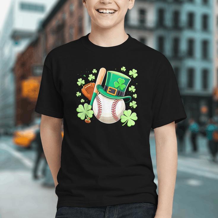 Baseball St Patricks Day Lucky Baseball Player Shamrock Graphic Youth Baseball St Patricks Day Lucky Baseball Player Shamrock Graphic Youth