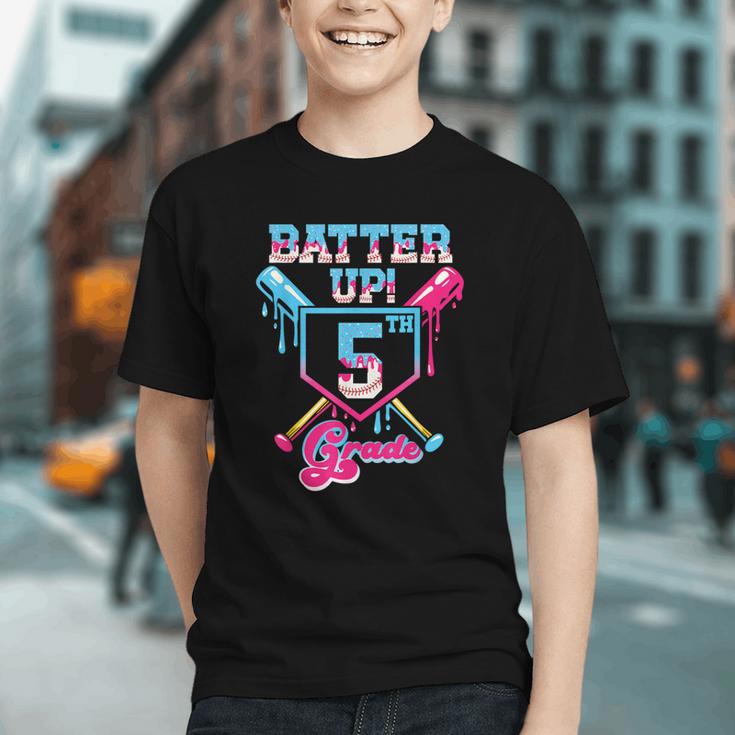 Batter Up for 5th Grade! Back to School Youth T-shirt