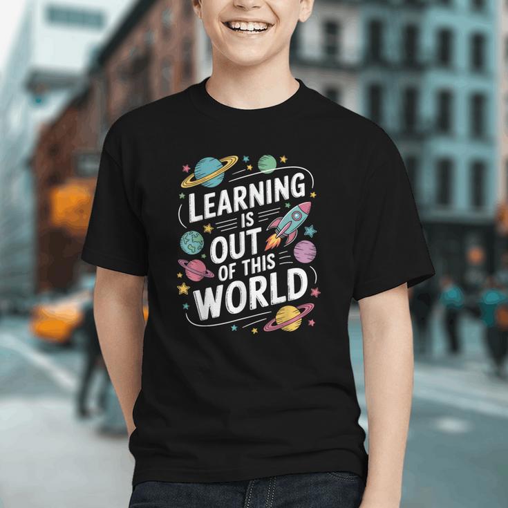 Blast Off to Knowledge! Cosmic Back to School Youth T-Shirt Blast Off to Knowledge! Cosmic Back to School Youth T-Shirt