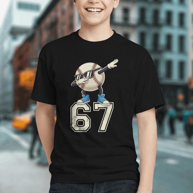 Boys Kids 67 Six Seven Sunglasses Dabbing Baseball Lover Graphic Youth