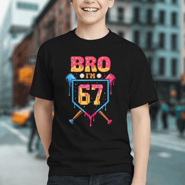 Bro I’m 67 Baseball Drip Number 67 Player 67th Birthday Graphic Youth Bro I’m 67 Baseball Drip Number 67 Player 67th Birthday Graphic Youth