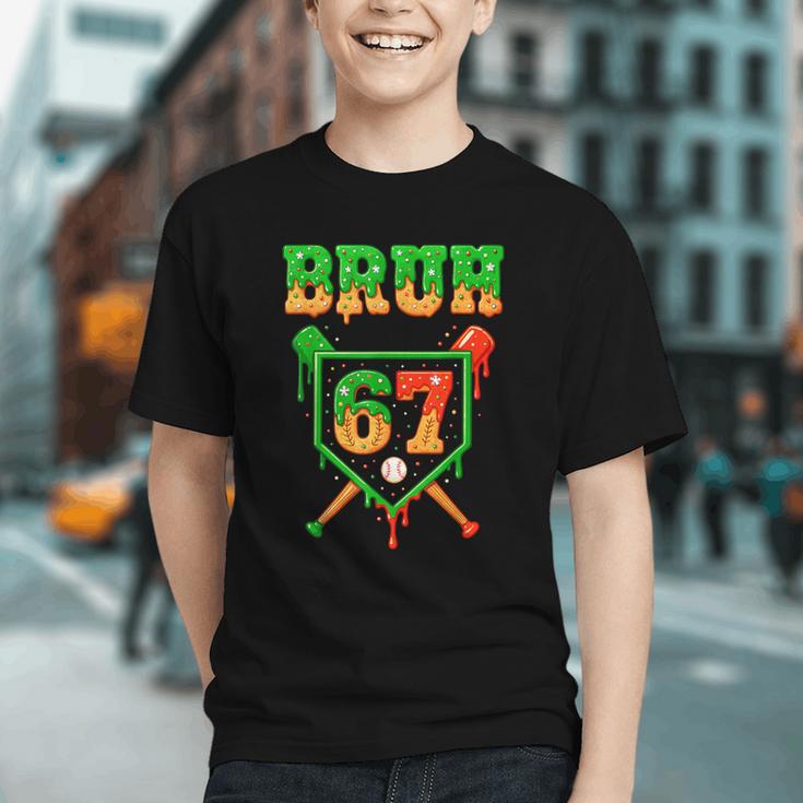 Bruh 67 Baseball Christmas Gingerbread Drip Number 67 Player Graphic Youth Bruh 67 Baseball Christmas Gingerbread Drip Number 67 Player Graphic Youth