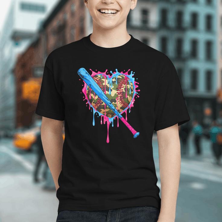Camo Baseball Heart Drip Valentine Baseball Icecream Boys Graphic Youth Camo Baseball Heart Drip Valentine Baseball Icecream Boys Graphic Youth