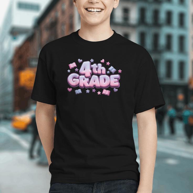 Charming Coquette Bow 4th Grade Back to School Youth T-shirt Charming Coquette Bow 4th Grade Back to School Youth T-shirt