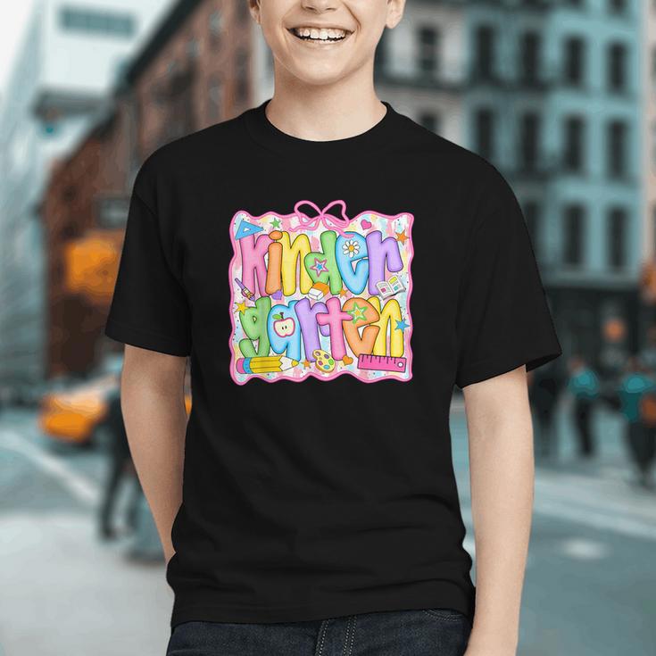 Charming Coquette Bow Kindergarten Back to School Youth T-Shirt Charming Coquette Bow Kindergarten Back to School Youth T-Shirt