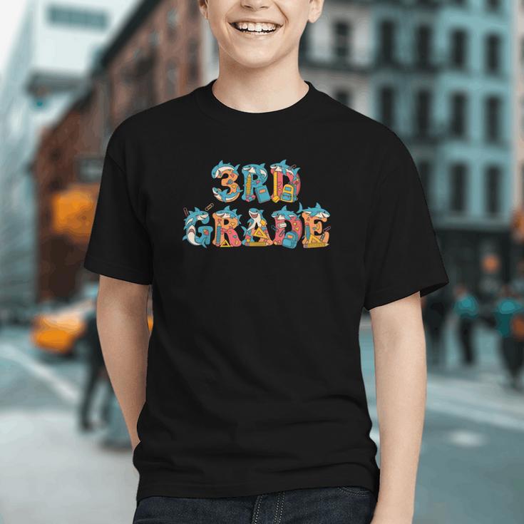 Chomp into 3rd Grade! Shark Back to School Youth T-Shirt