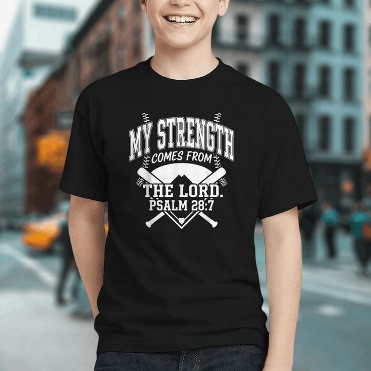 Christian Baseball My Strength Comes From The Lord Baseball Graphic Youth Christian Baseball My Strength Comes From The Lord Baseball Graphic Youth