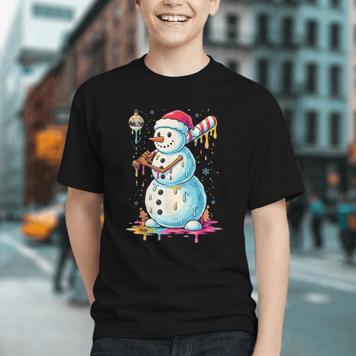 Christmas Baseball Snowman Drip For Boys Men Girls Women Graphic Youth Christmas Baseball Snowman Drip For Boys Men Girls Women Graphic Youth