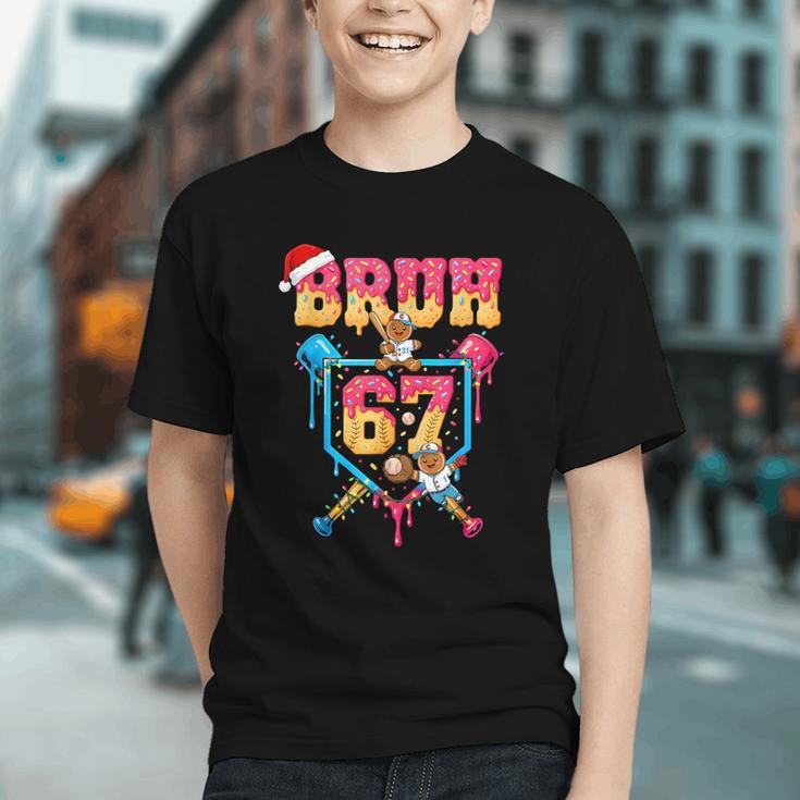 Christmas Gingerbread Bruh 67 Baseball Ice Cream Drip Kids Graphic Youth Christmas Gingerbread Bruh 67 Baseball Ice Cream Drip Kids Graphic Youth