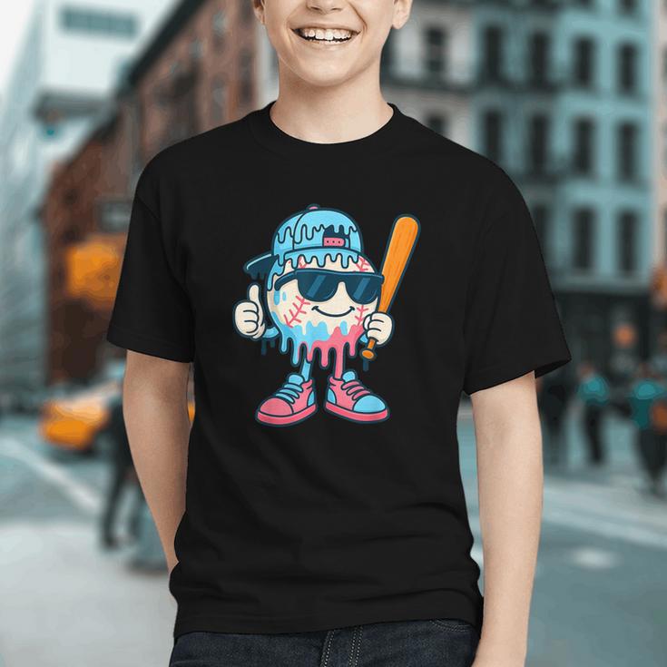 Cool Ice Cream Drip Baseball Drip For Boys Sports Kids Graphic Youth